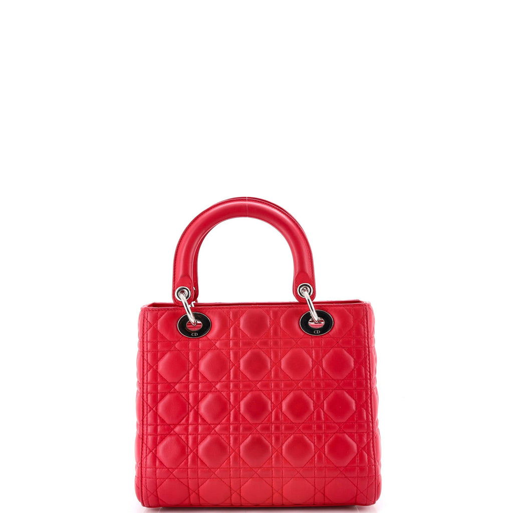 Lady Dior Bag Cannage Quilt Lambskin Medium