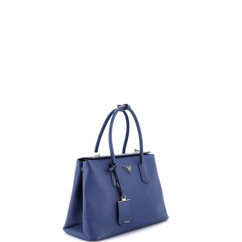 Turnlock Cuir Twin Tote Saffiano Leather Small