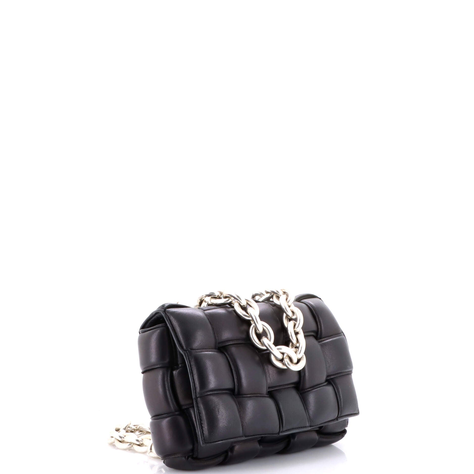 Cassette Chain Crossbody Bag Padded Maxi Intrecciato Leather