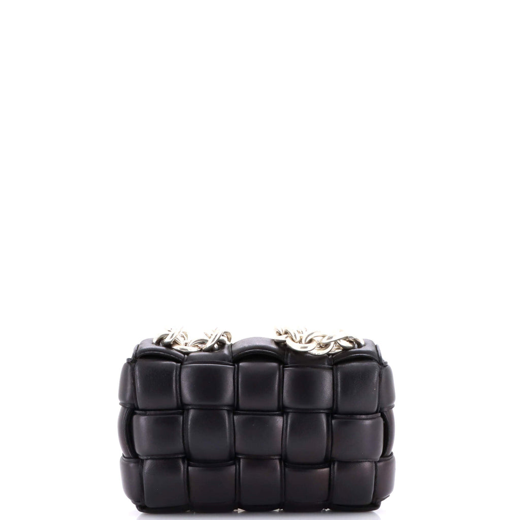 Cassette Chain Crossbody Bag Padded Maxi Intrecciato Leather