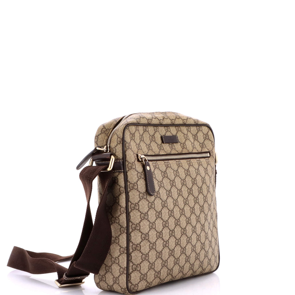 Front Zip Messenger GG Coated Canvas Medium