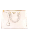 Double Zip Lux Tote Saffiano Leather Large