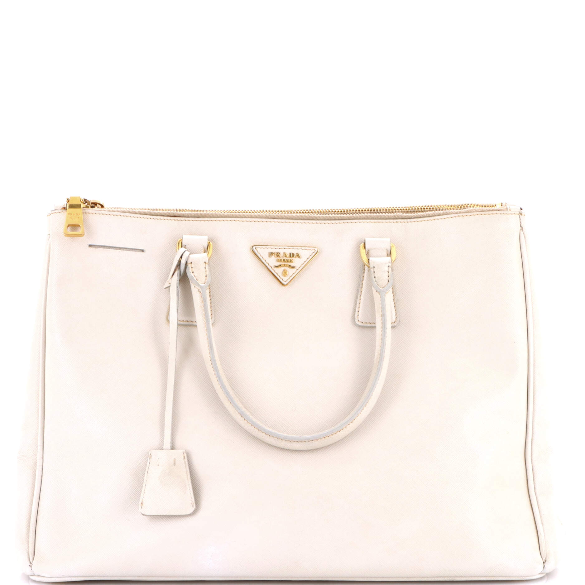 Double Zip Lux Tote Saffiano Leather Large