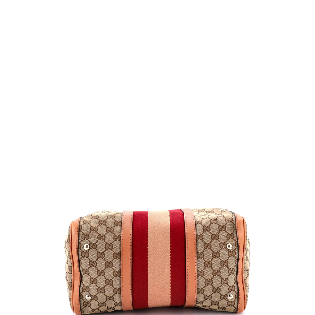 Vintage Web Boston Bag GG Canvas Medium