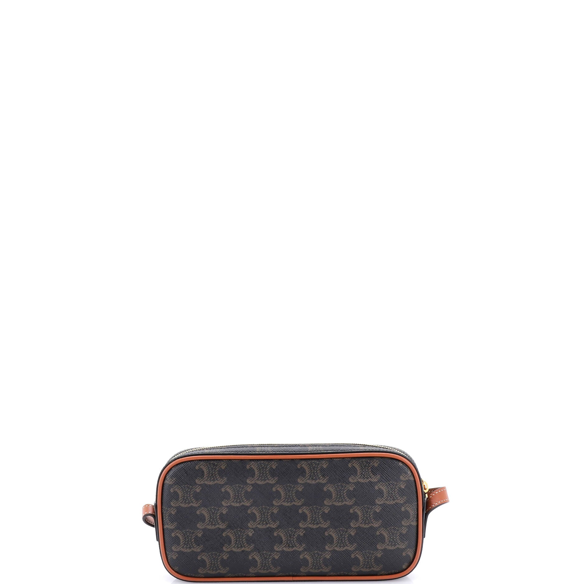 Cuir Triomphe Camera Shoulder Bag Triomphe Coated Canvas with Leather Small