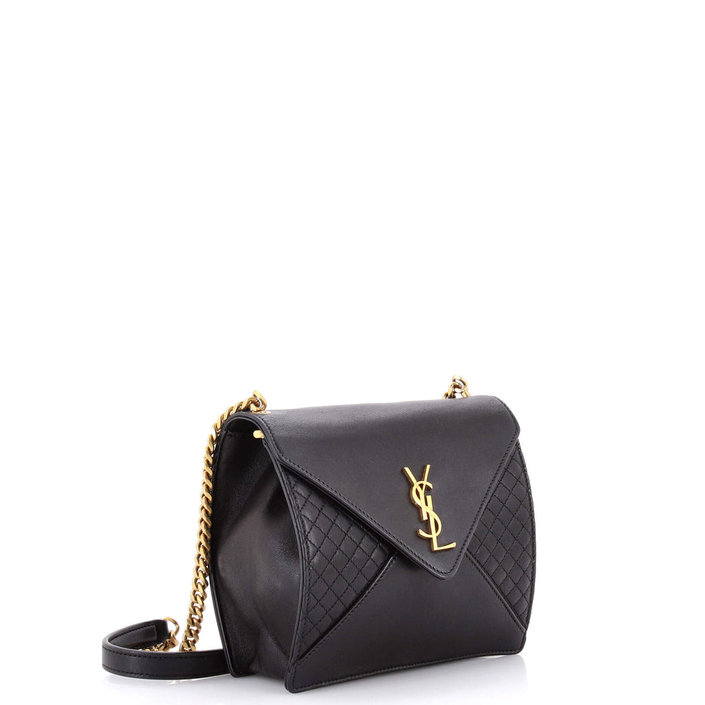 Gaby Square Shoulder Bag Quilted Leather