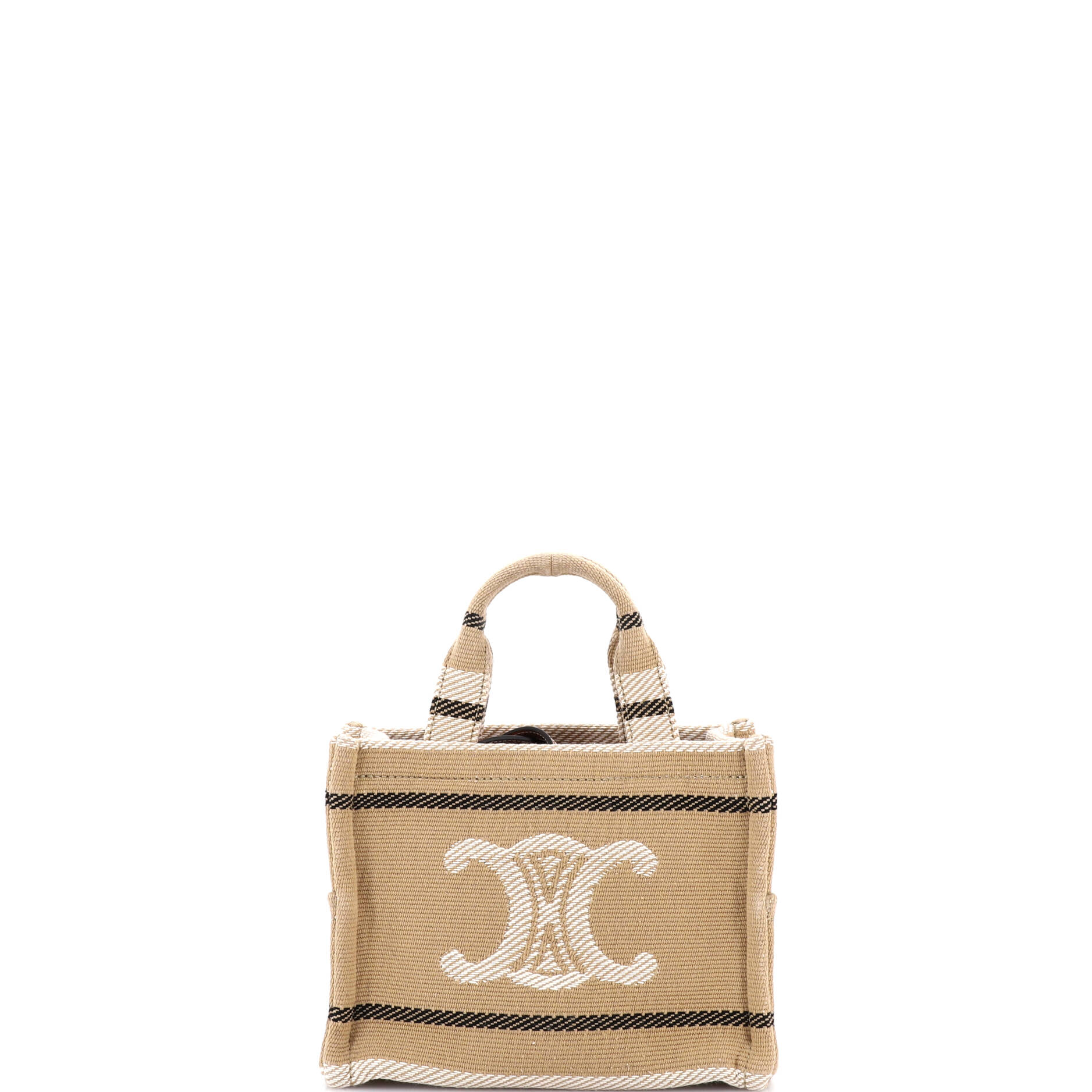 Cabas Thais Tote Striped Jacquard Textile Small