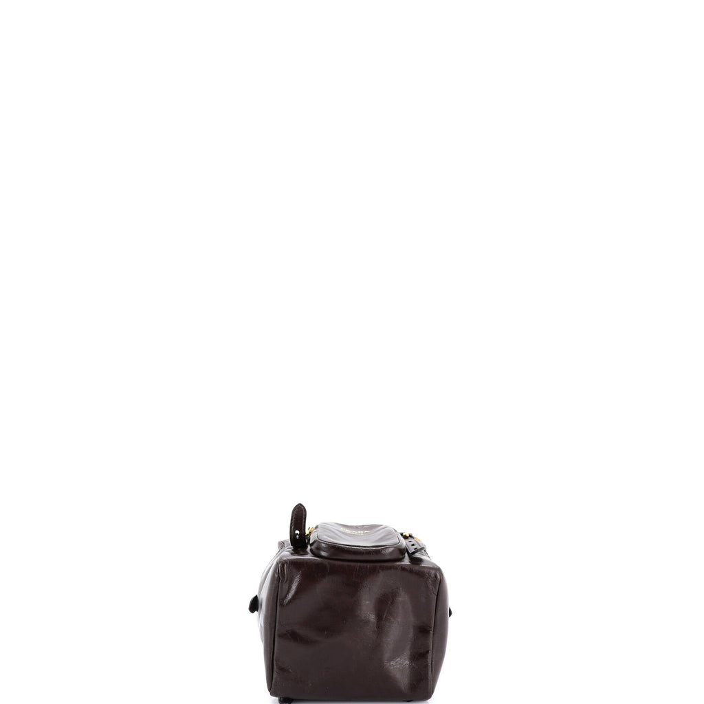 Dangle Top Handle Bag Leather Mini