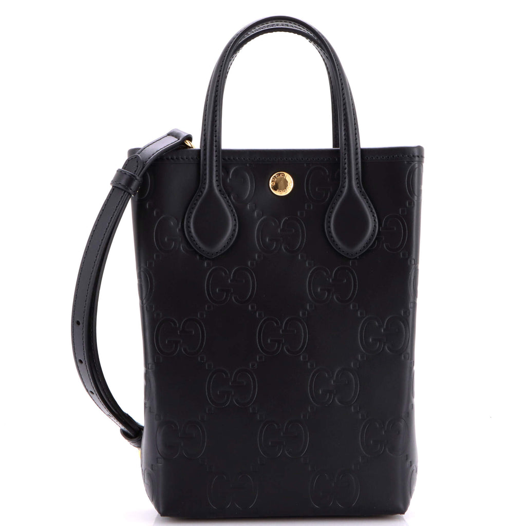Vertical Tote GG Embossed Leather Mini