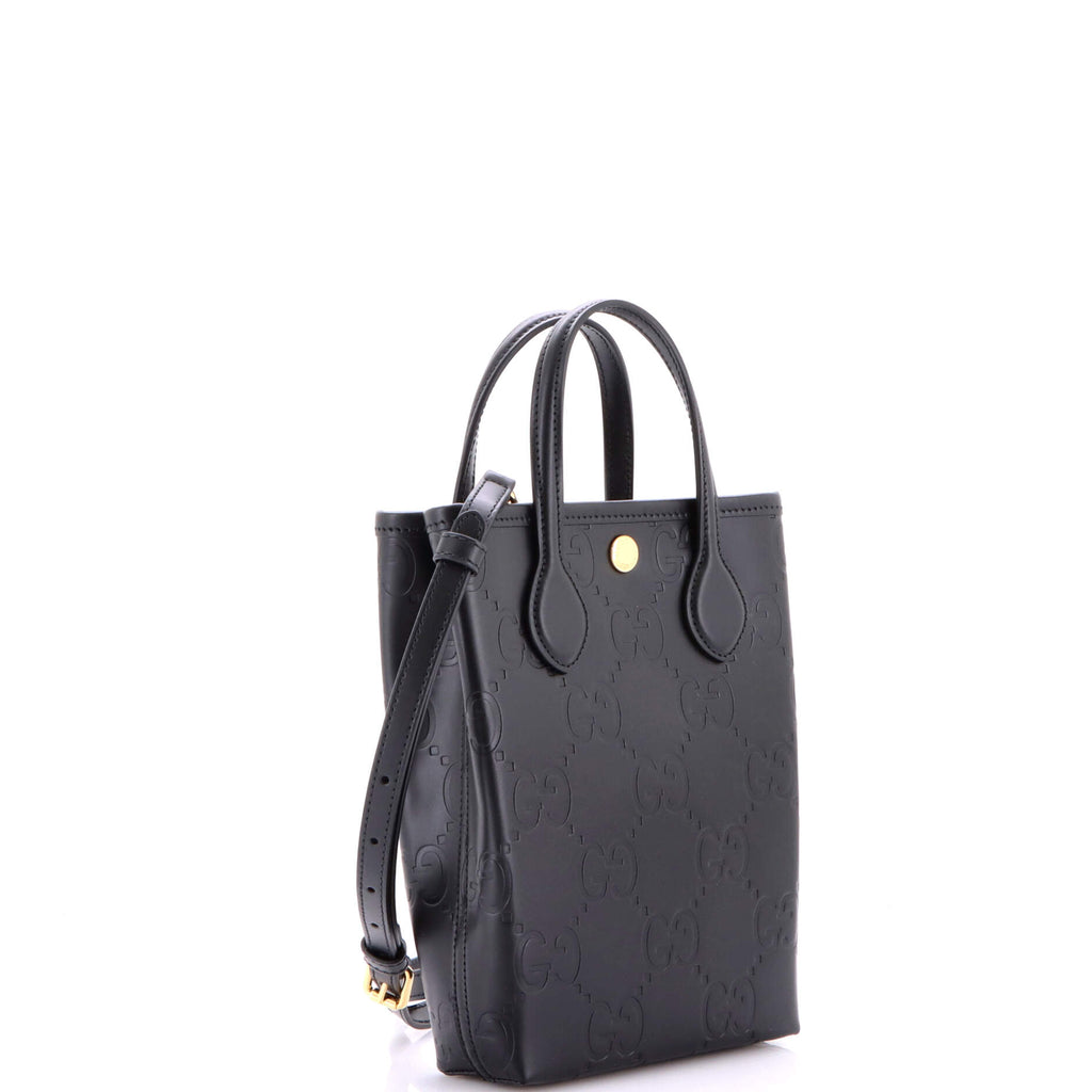 Vertical Tote GG Embossed Leather Mini