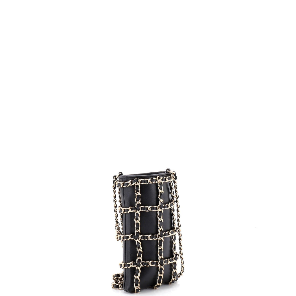 Tech Me Out Clutch With Chain Lambskin