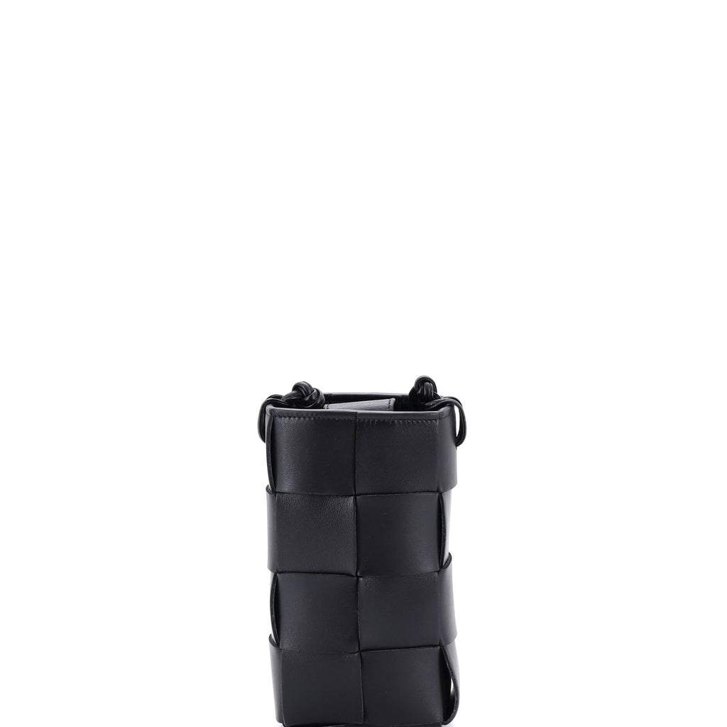 Cassette Phone Holder Crossbody Bag Maxi Intrecciato Leather