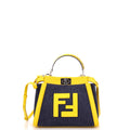 Peekaboo Bag Denim with FF Leather Applique Mini