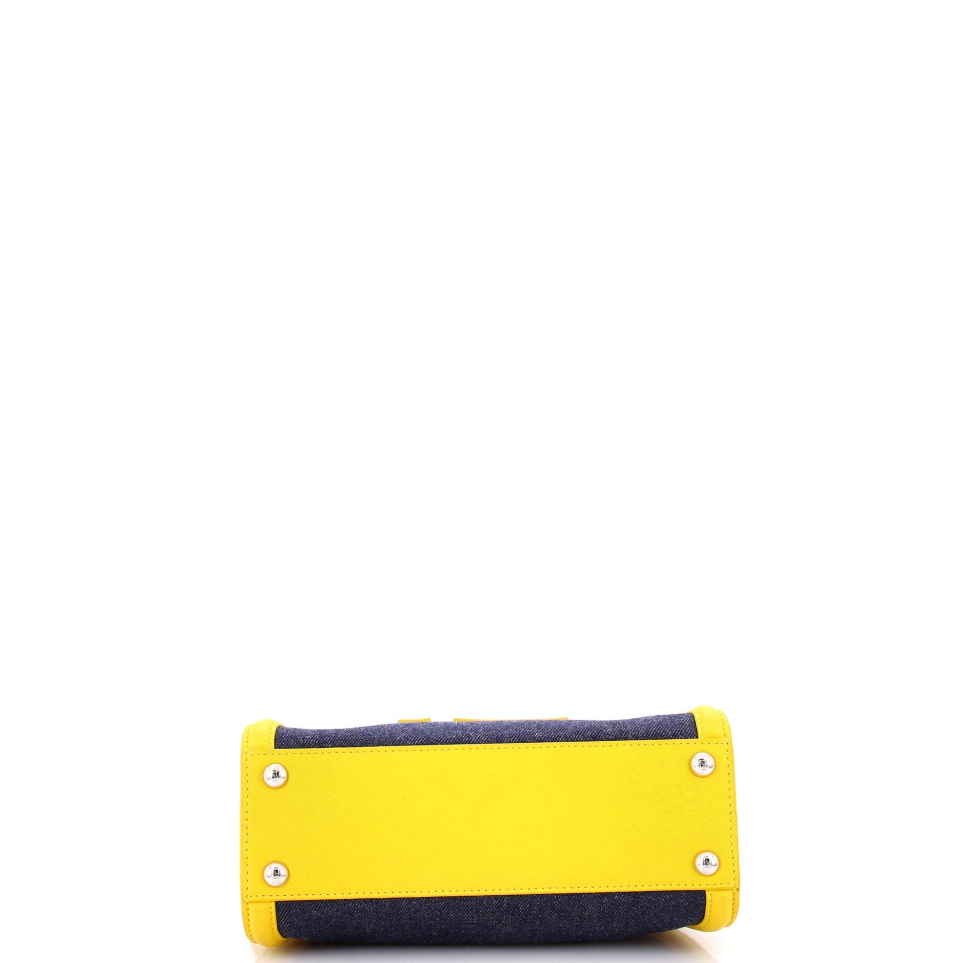 Peekaboo Bag Denim with FF Leather Applique Mini