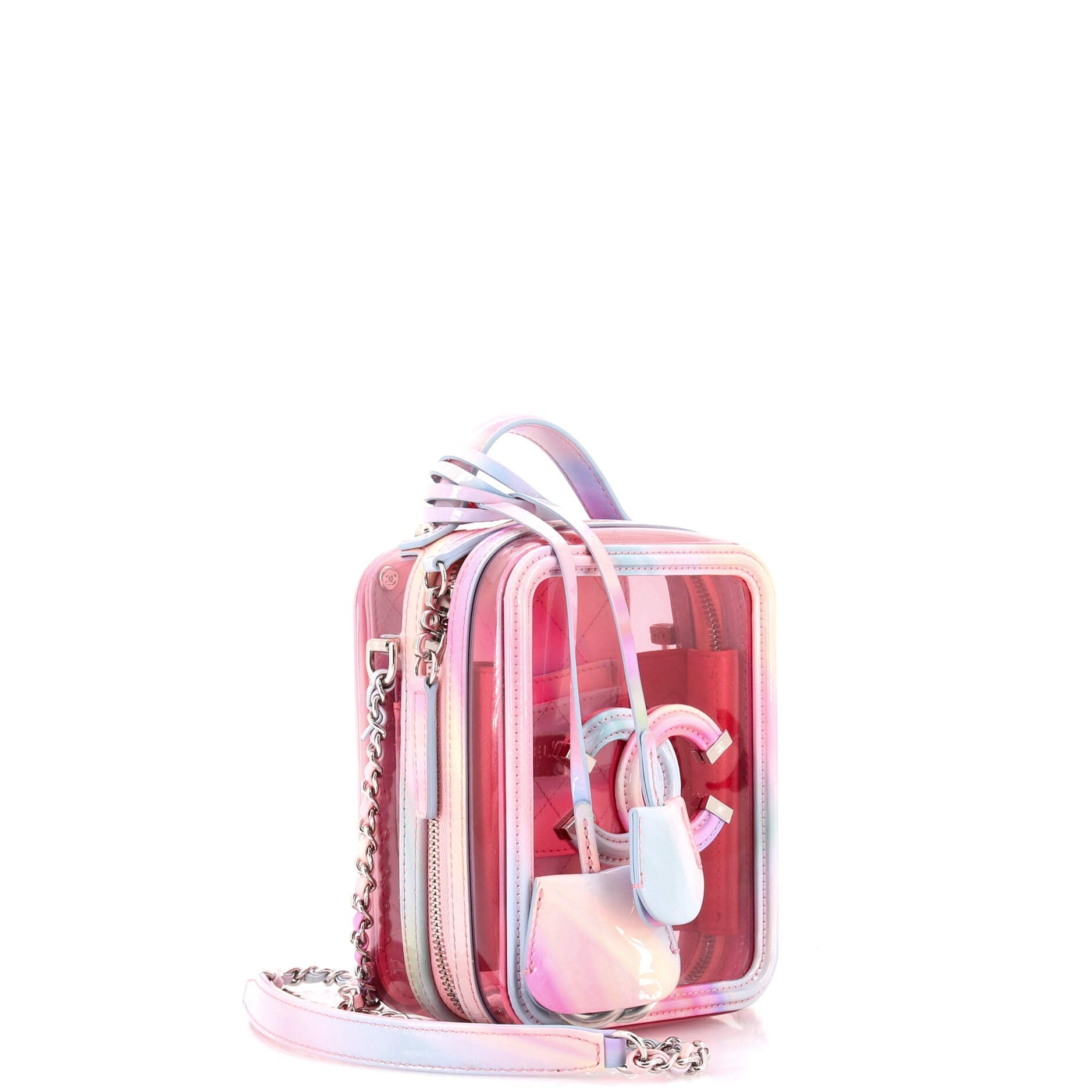 Filigree Vertical Vanity Case PVC with Lambskin