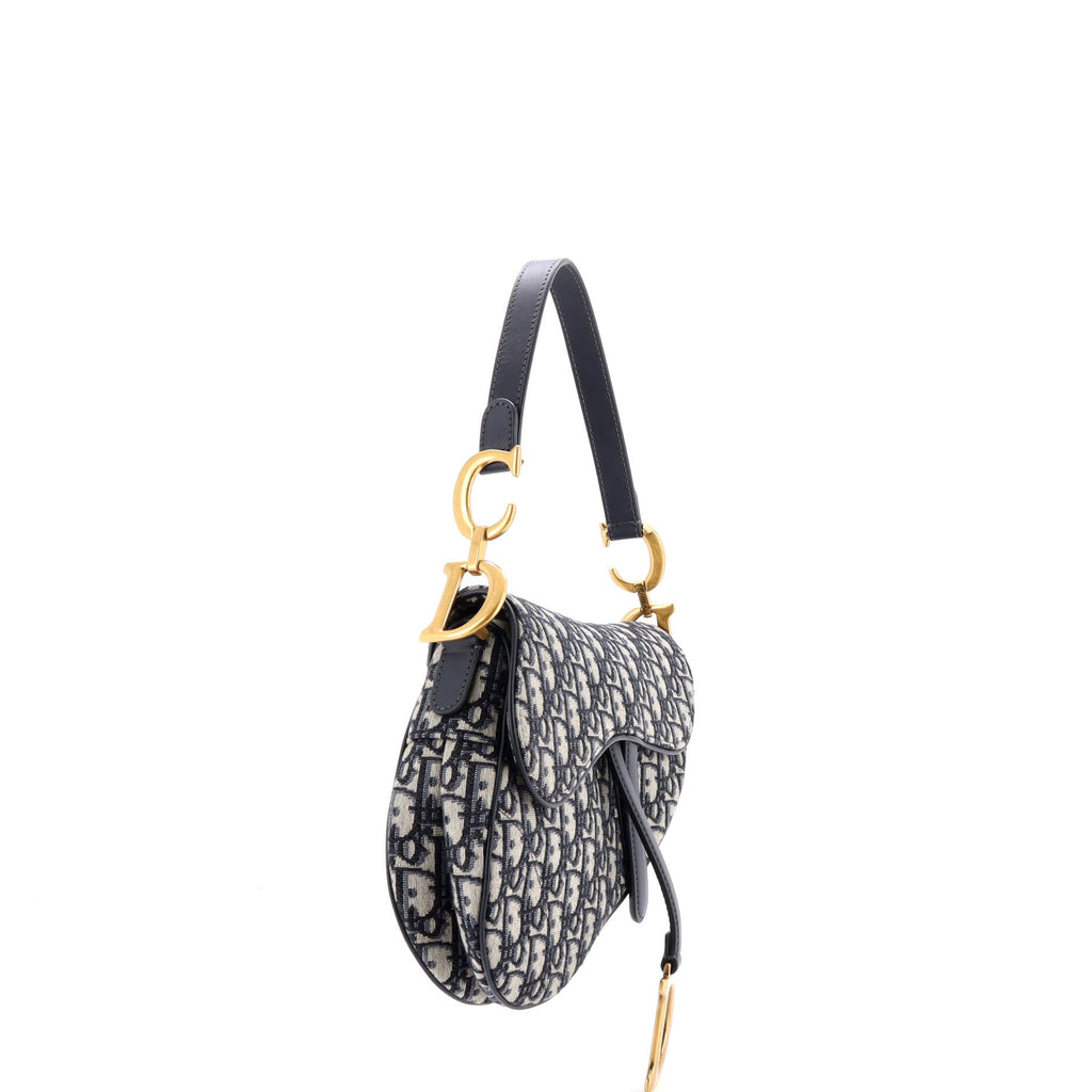 Saddle Handbag with Strap Oblique Canvas Medium
