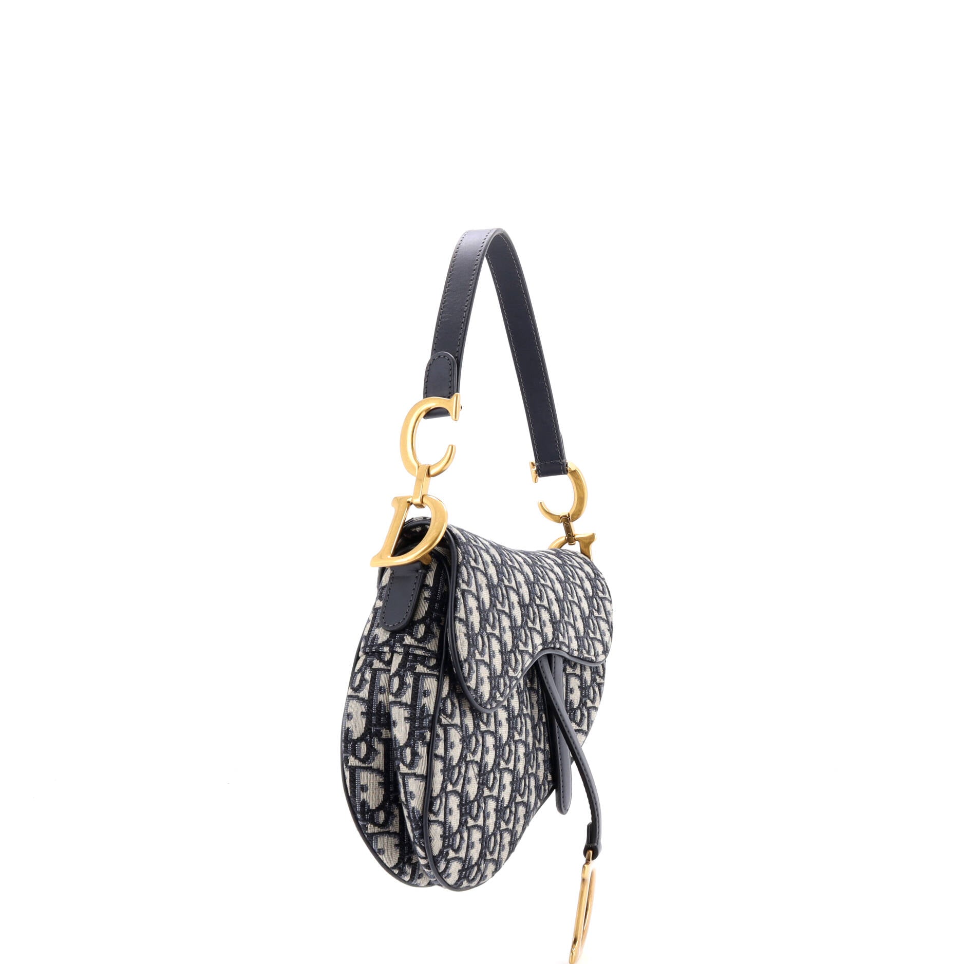 Saddle Handbag with Strap Oblique Canvas Medium