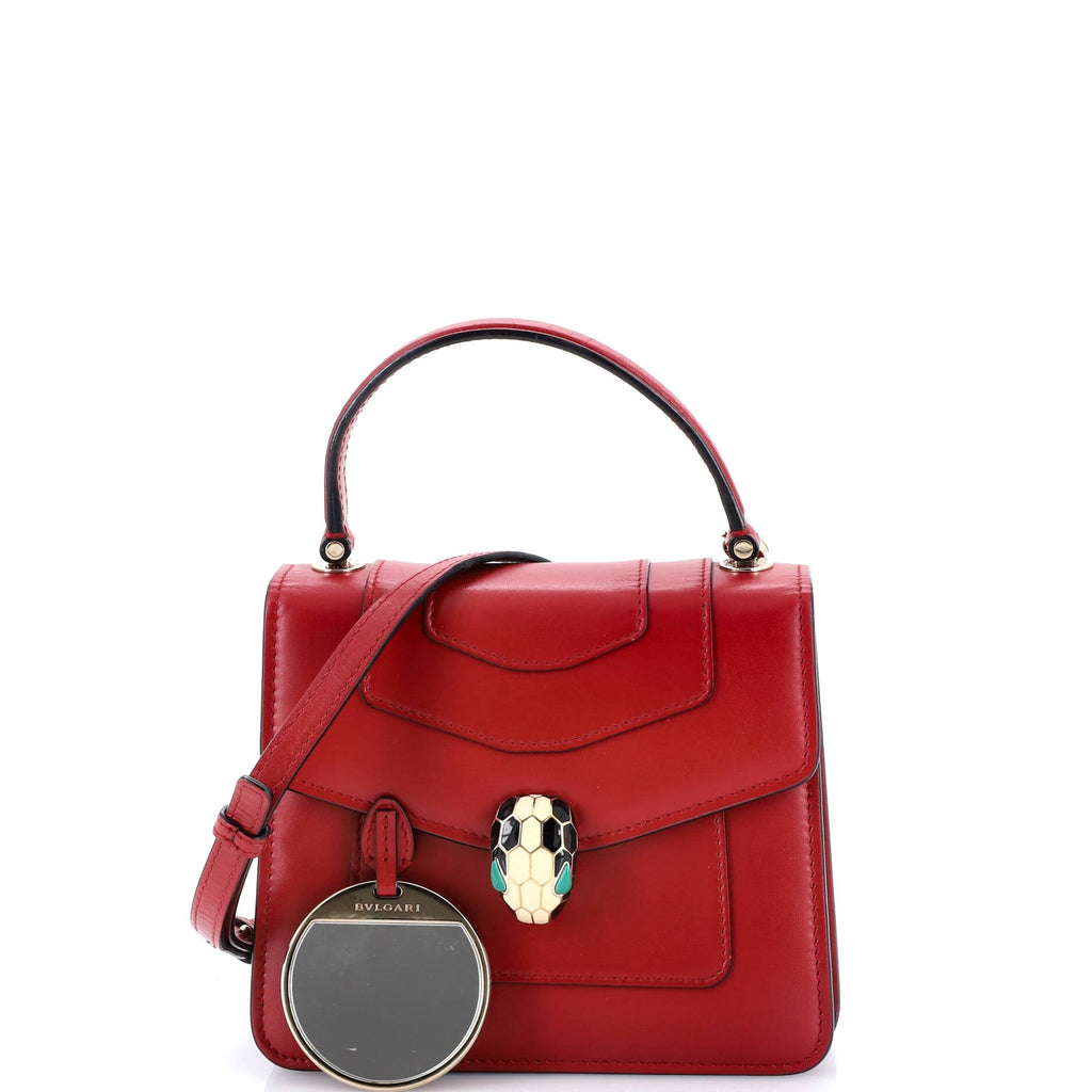 Serpenti Forever Top Handle Bag Leather Small