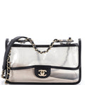Sand By The Sea Flap Bag PVC with Lambskin Medium