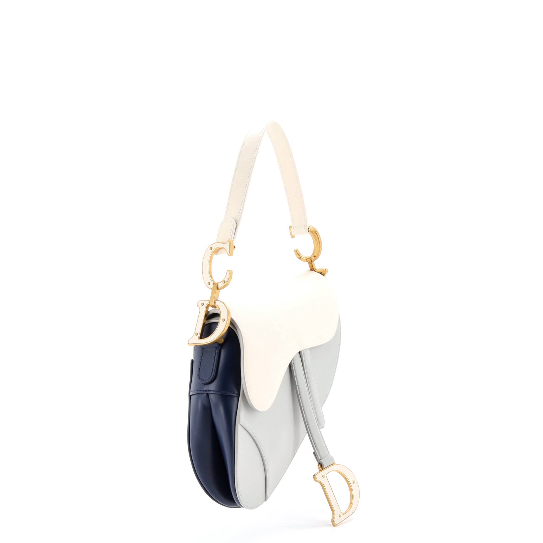 Saddle Handbag with Strap Leather Medium