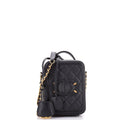 Filigree Vertical Vanity Case Quilted Caviar