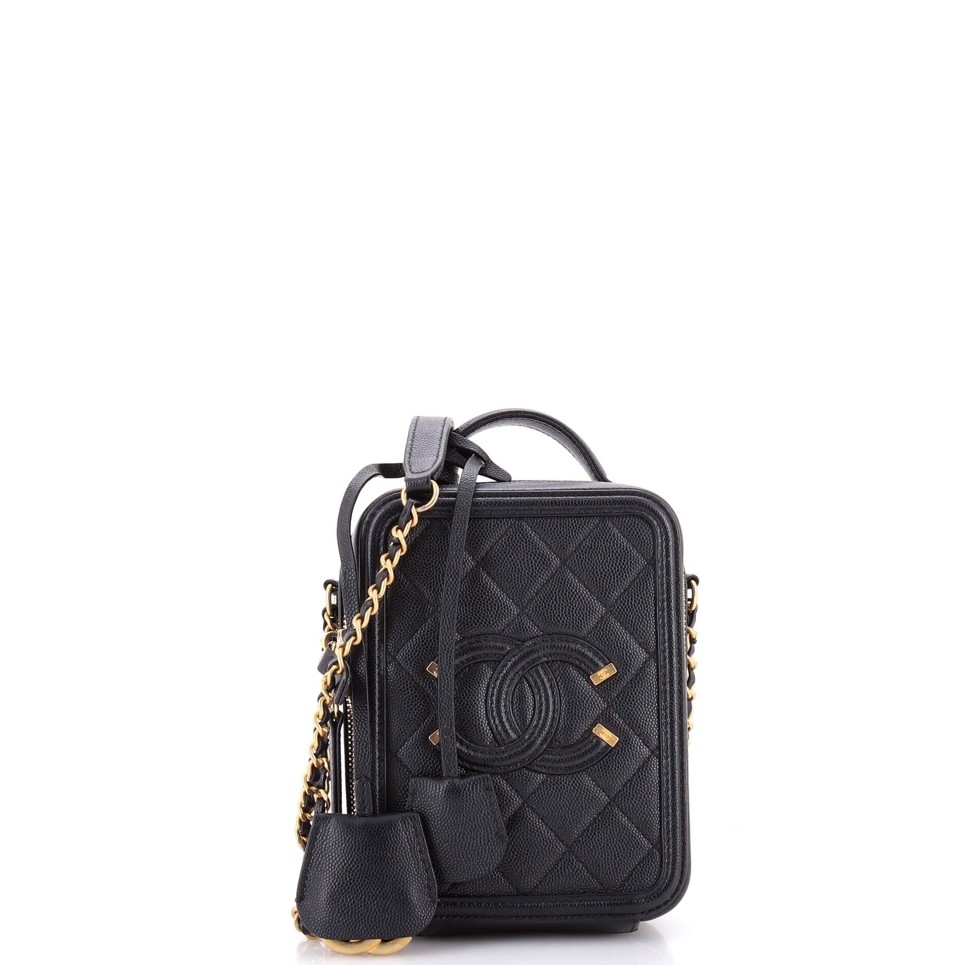 Filigree Vertical Vanity Case Quilted Caviar