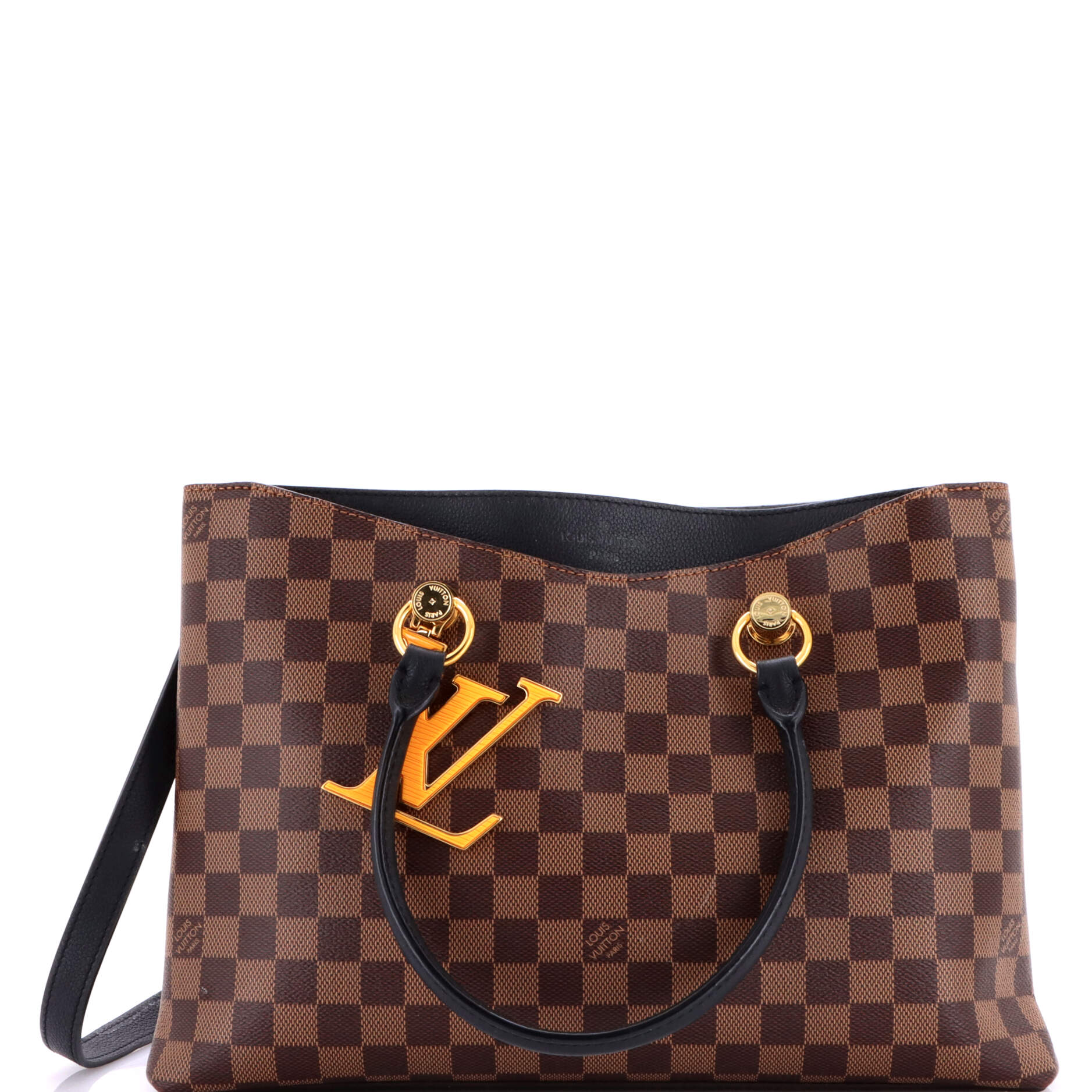 LV Riverside Handbag Damier with Leather