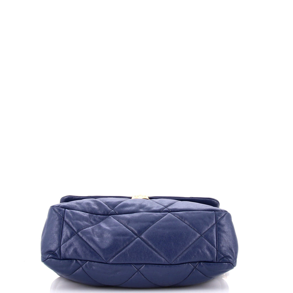 19 Flap Bag Quilted Leather Maxi