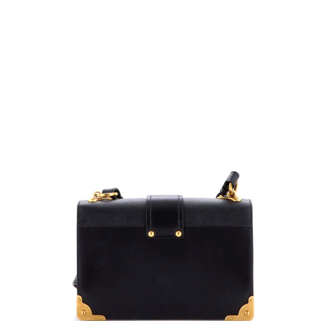 Cahier Crossbody Bag Leather and Saffiano Leather Large