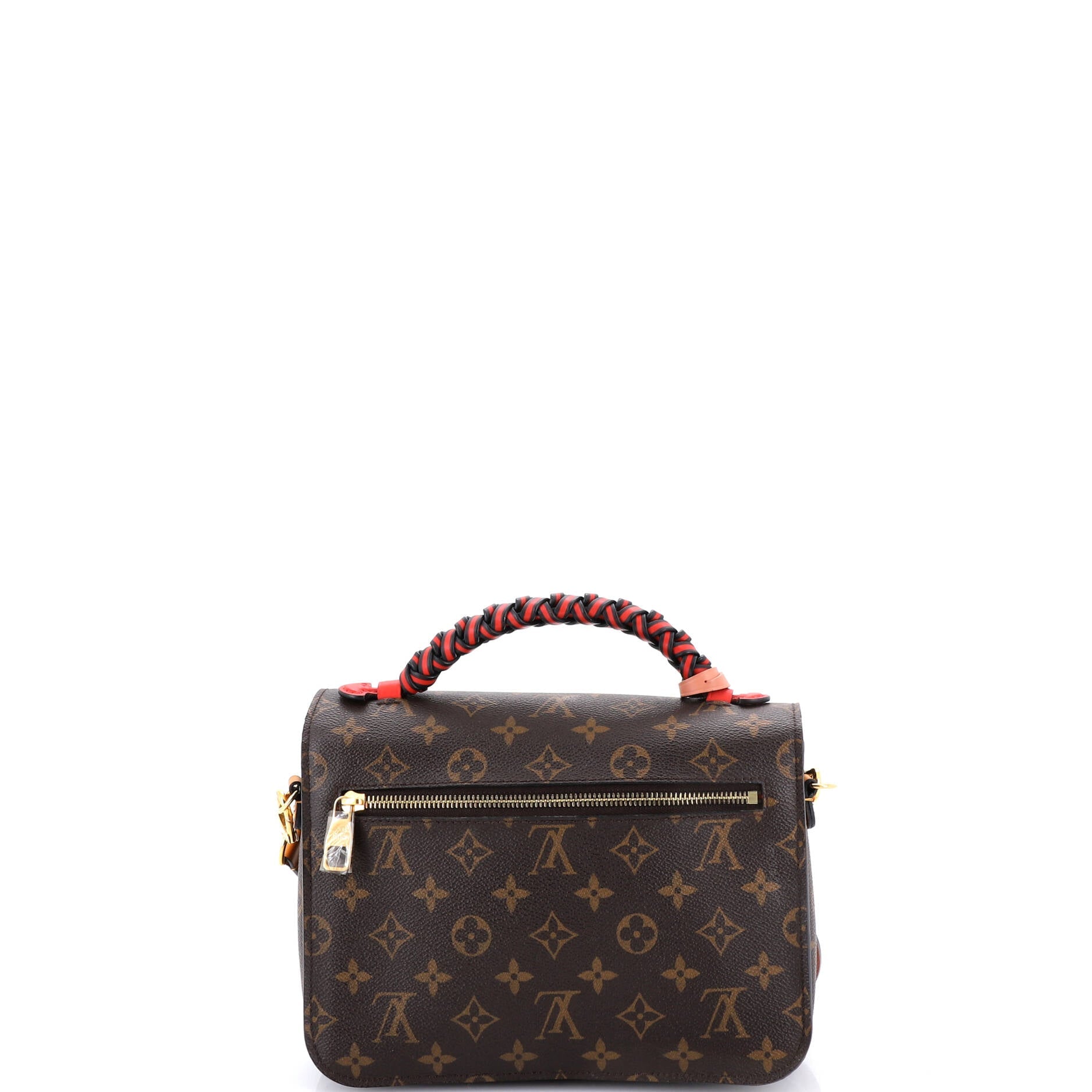 Braided Handle Pochette Metis Monogram Canvas with Leather