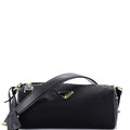 Padlock Bauletto Shoulder Bag Re-Nylon with Leather Medium