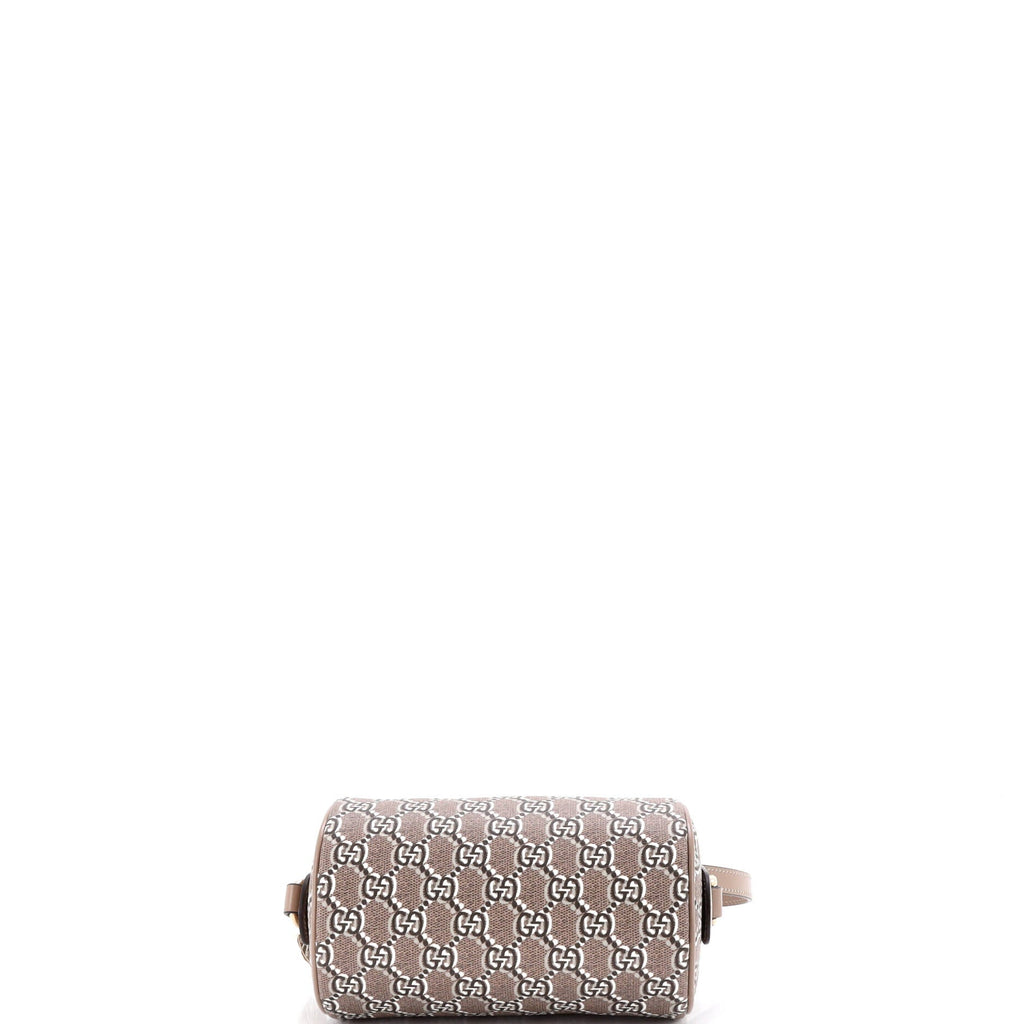 Cylindrical Shoulder Bag GG Shadow Coated Canvas Mini