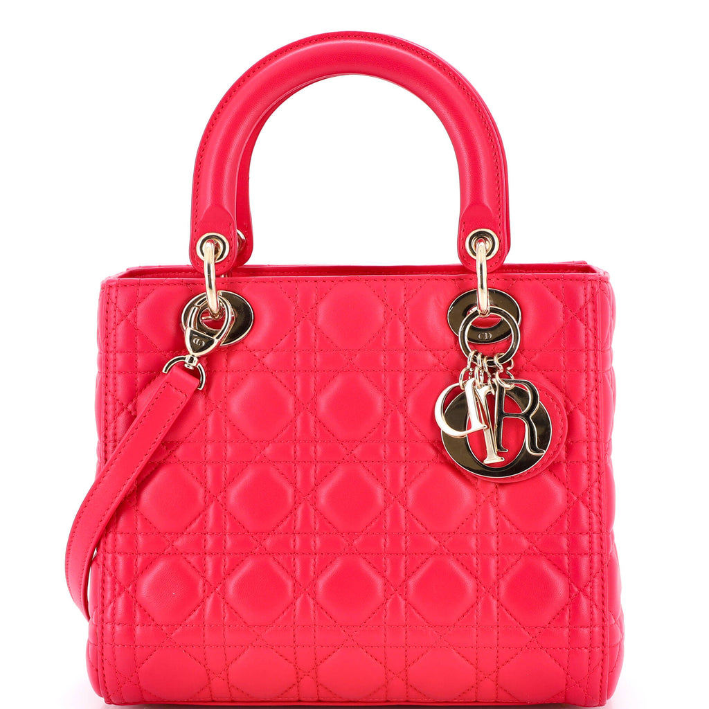 Lady Dior Bag Cannage Quilt Lambskin Medium
