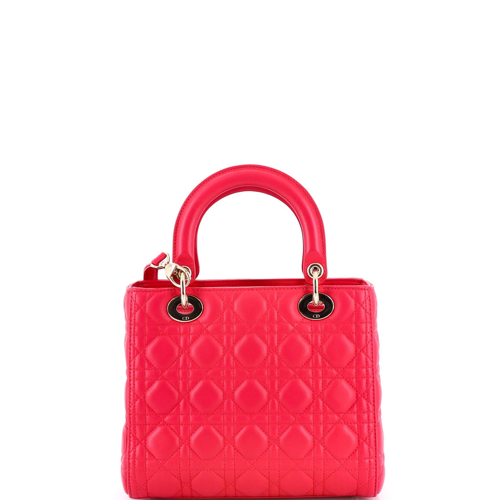 Lady Dior Bag Cannage Quilt Lambskin Medium