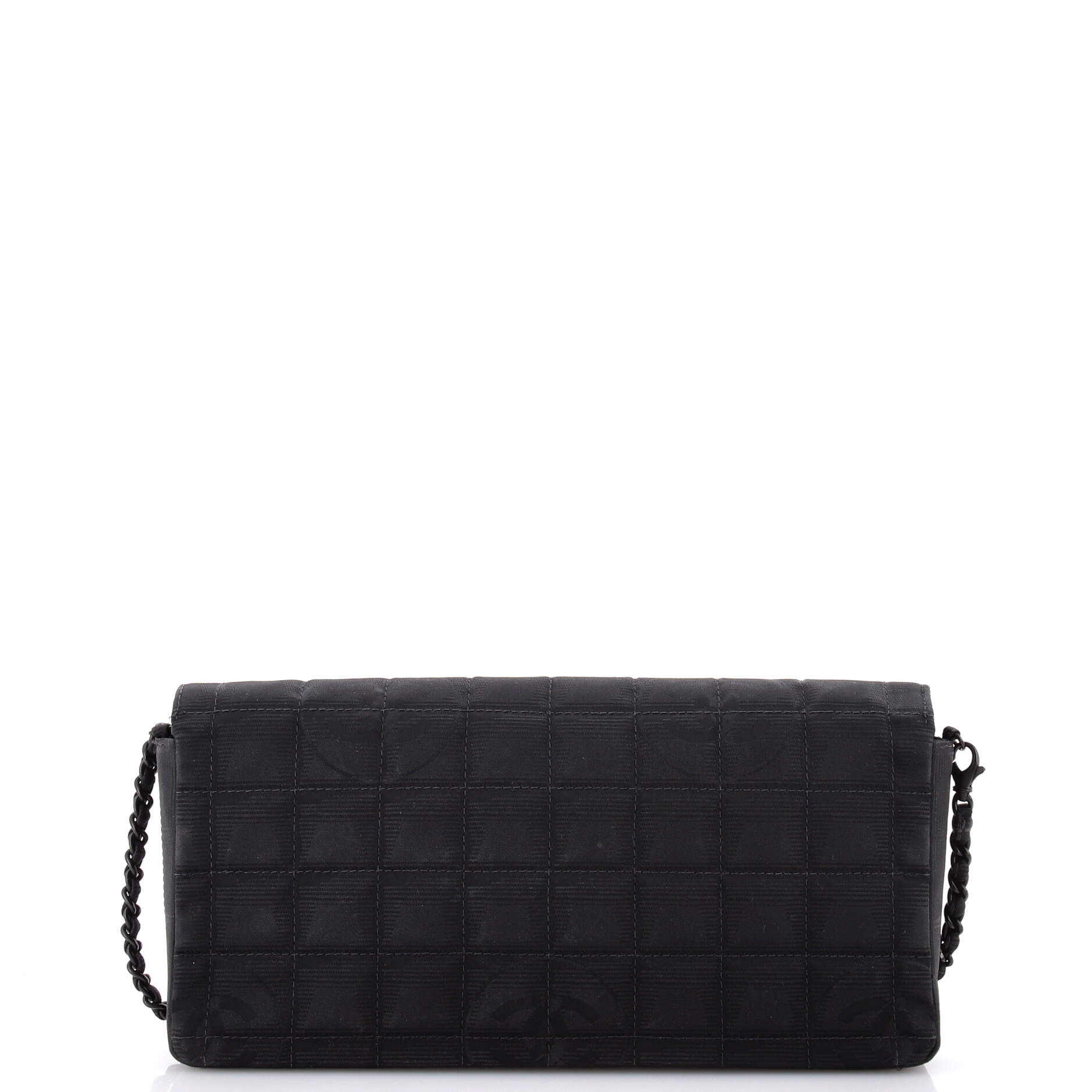 Travel Line Flap Bag Quilted Nylon East West