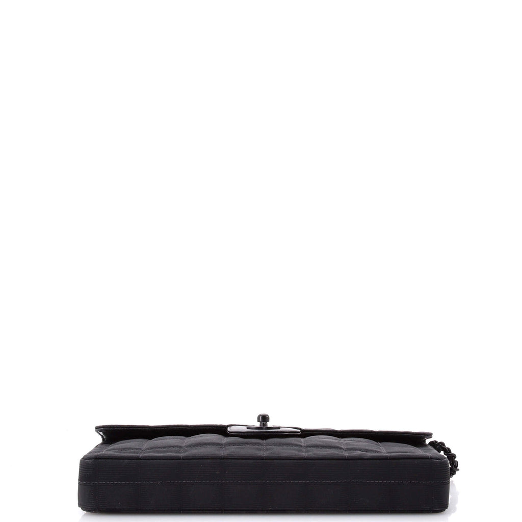 Travel Line Flap Bag Quilted Nylon East West