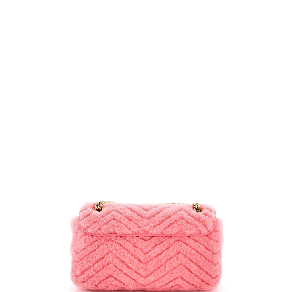 GG Marmont Flap Bag Matelasse Shearling Small