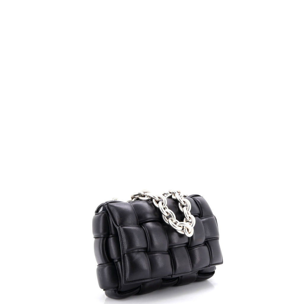 Cassette Chain Crossbody Bag Padded Maxi Intrecciato Leather
