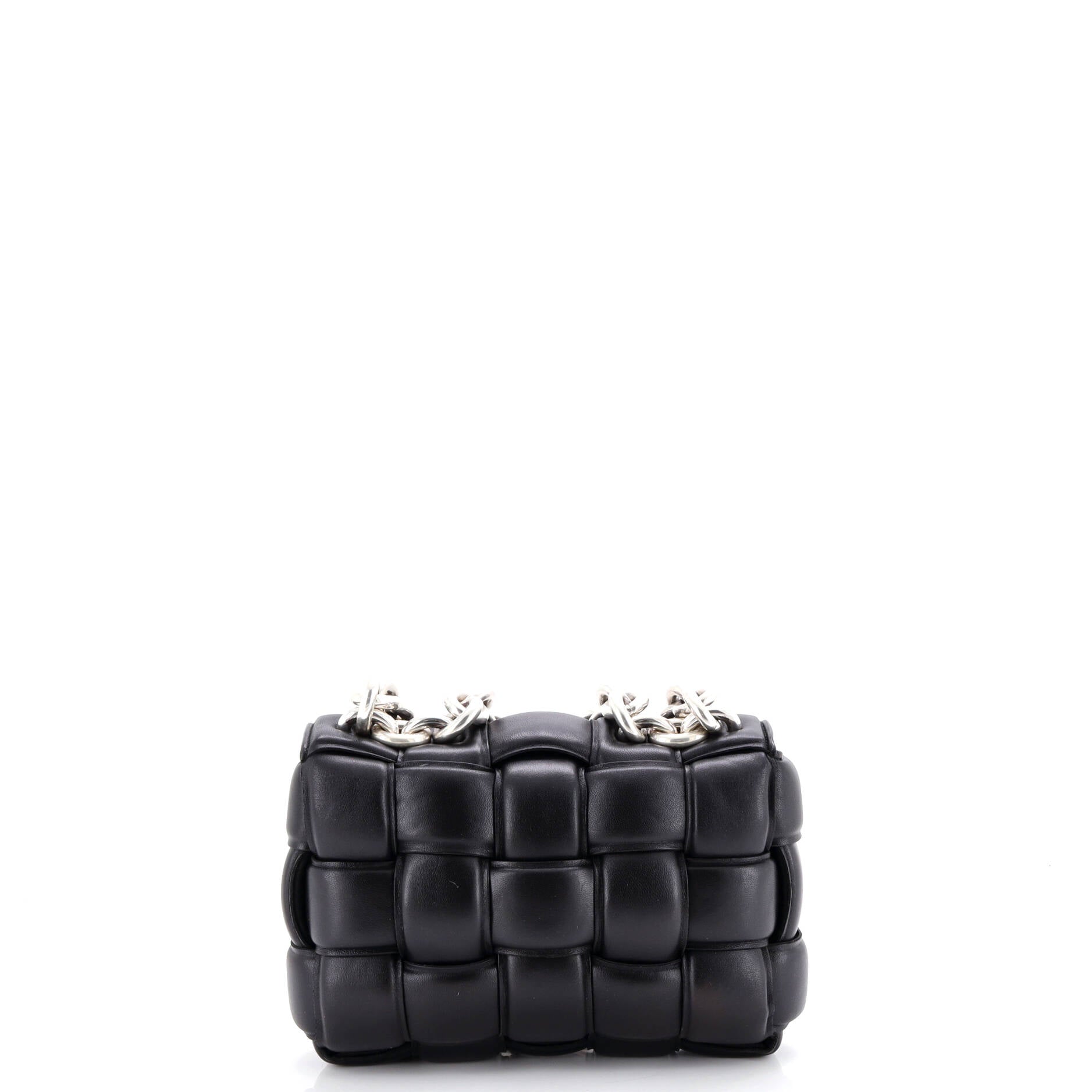 Cassette Chain Crossbody Bag Padded Maxi Intrecciato Leather