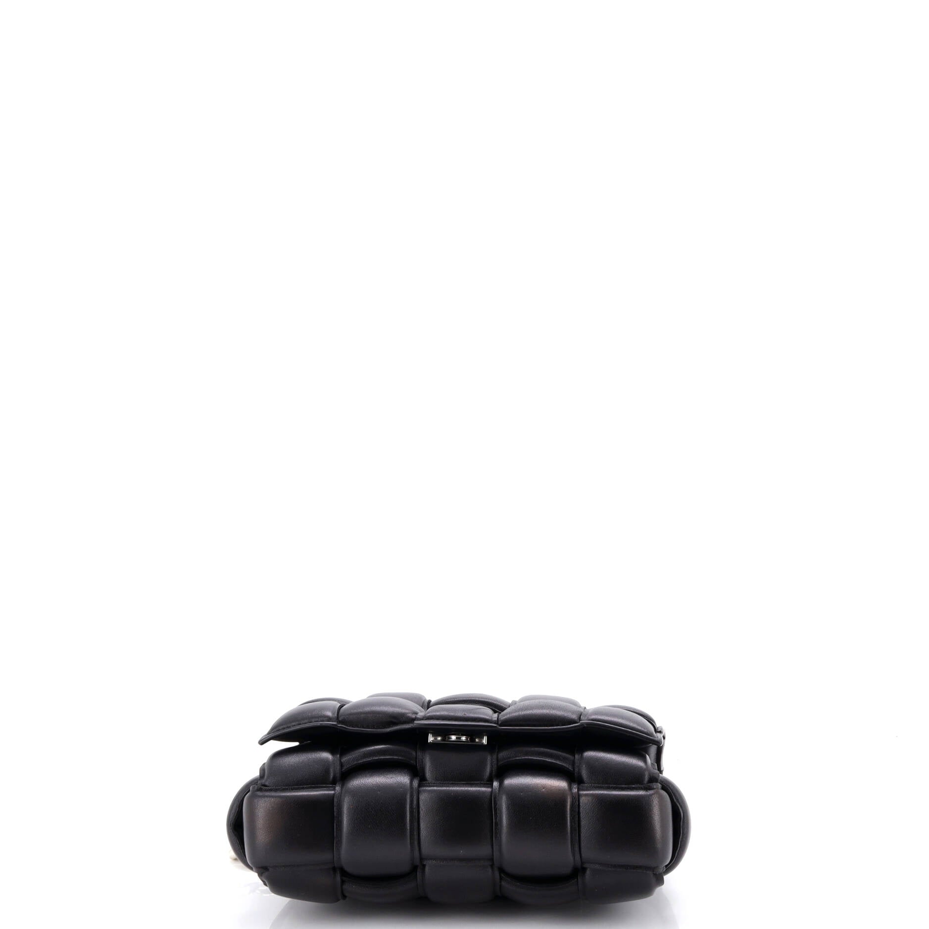 Cassette Chain Crossbody Bag Padded Maxi Intrecciato Leather