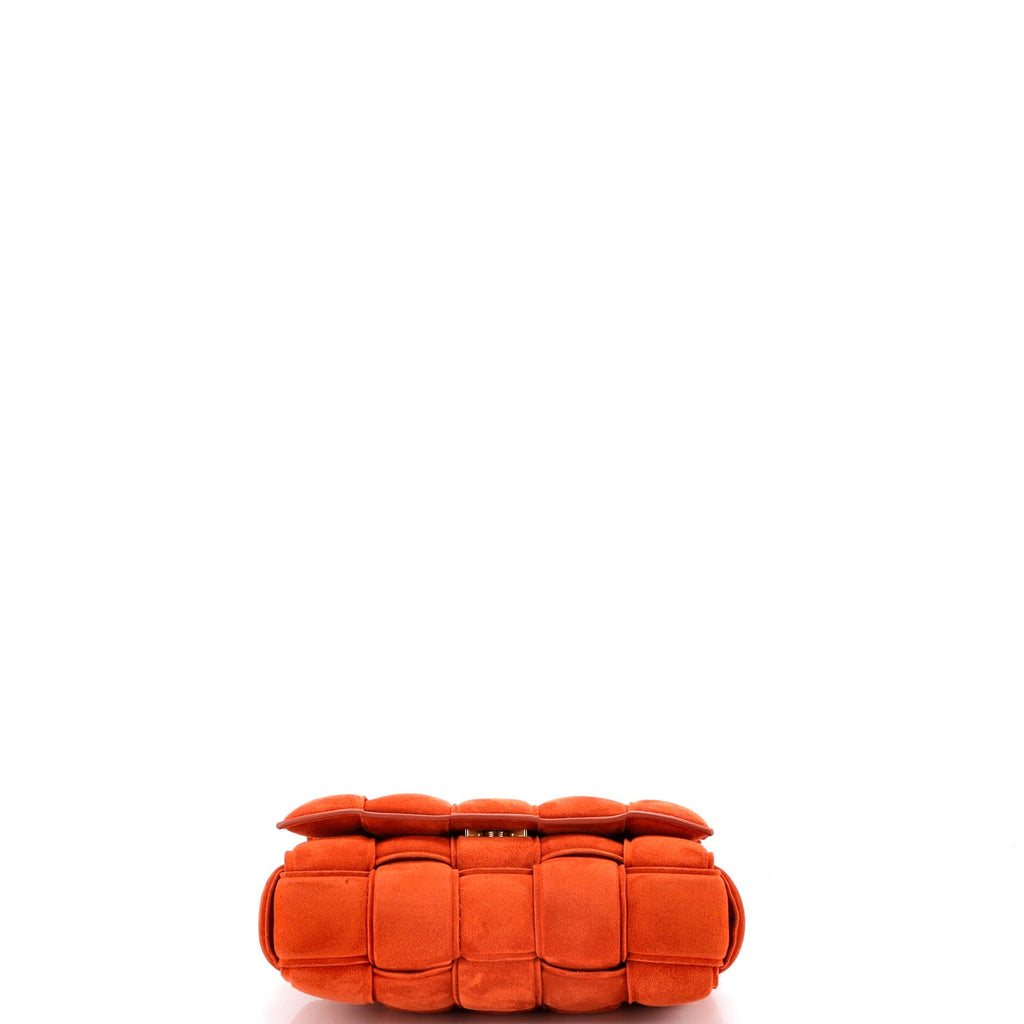Cassette Chain Crossbody Bag Padded Maxi Intrecciato Suede