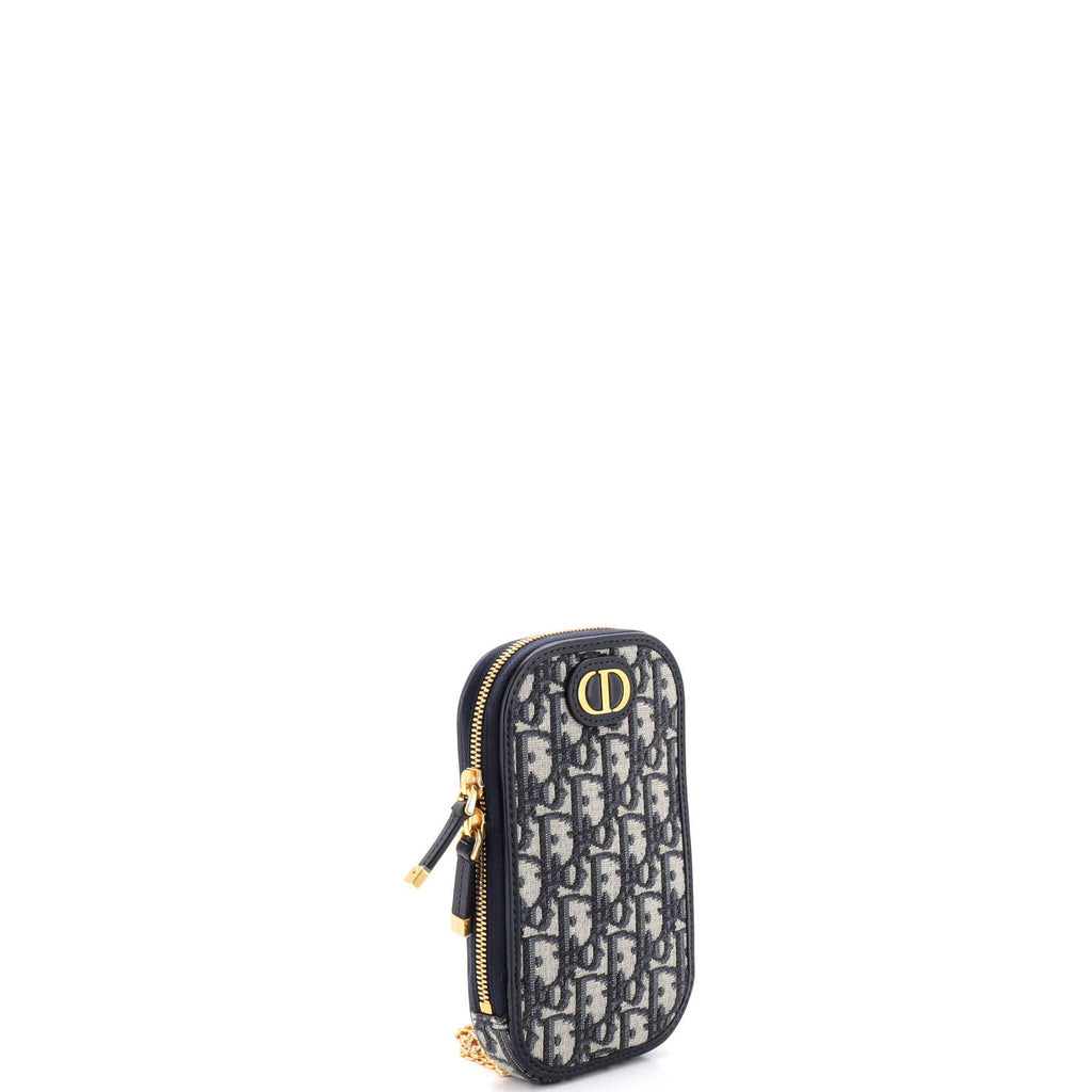 30 Montaigne Phone Holder on Chain Oblique Canvas