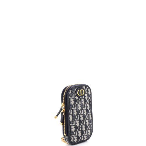 30 Montaigne Phone Holder on Chain Oblique Canvas