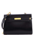 Manhattan Top Handle Flap Bag Canvas with Leather Medium