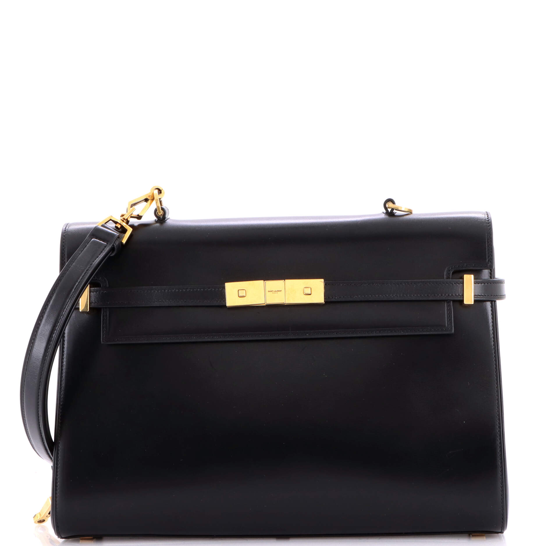 Manhattan Top Handle Flap Bag Canvas with Leather Medium