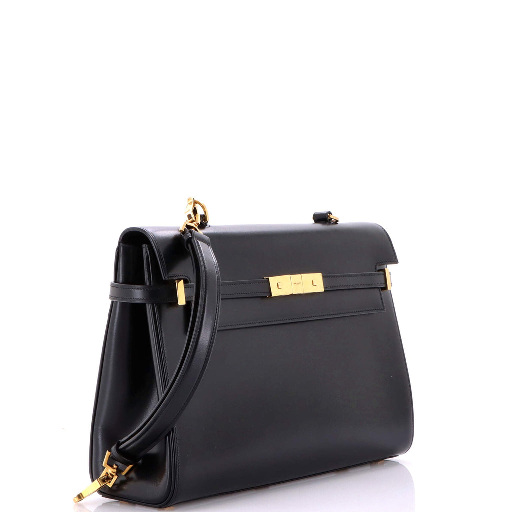 Manhattan Top Handle Flap Bag Canvas with Leather Medium