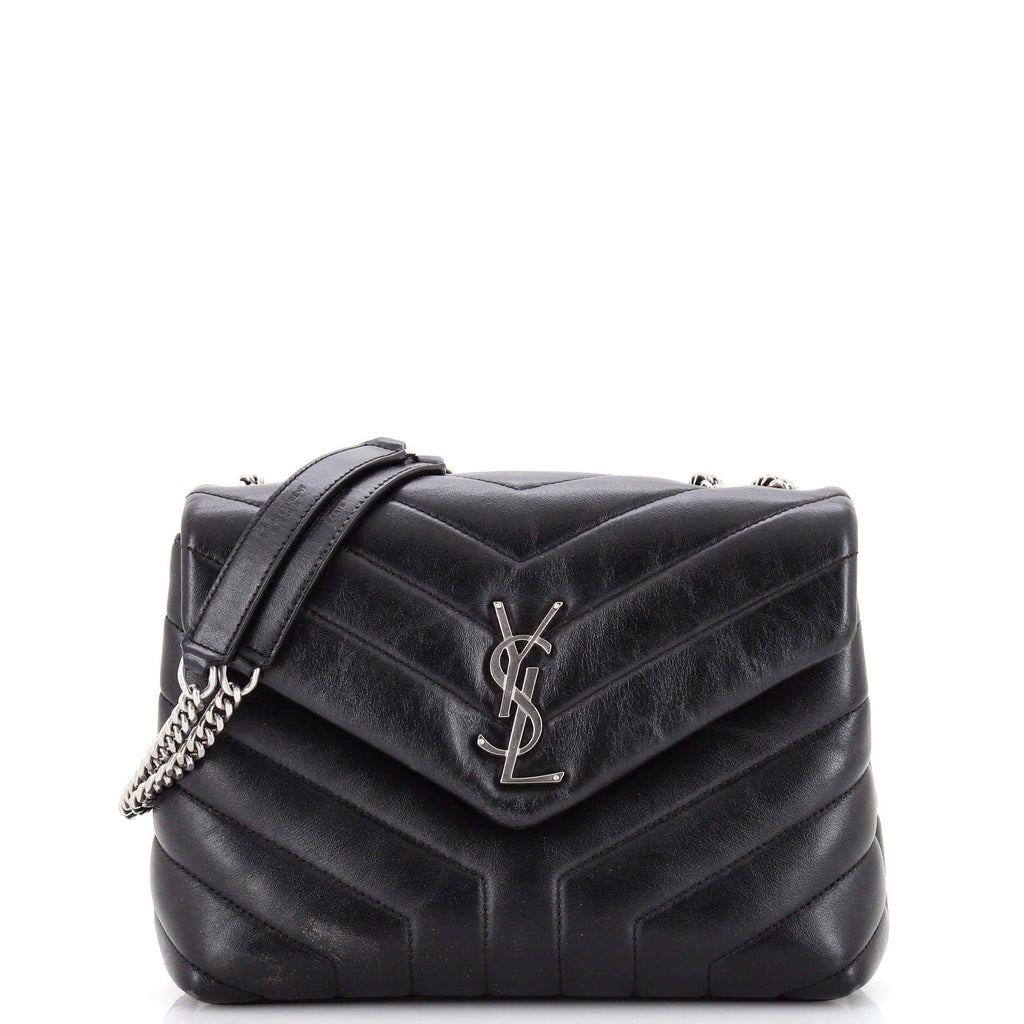 Loulou Shoulder Bag Matelasse Chevron Leather Small