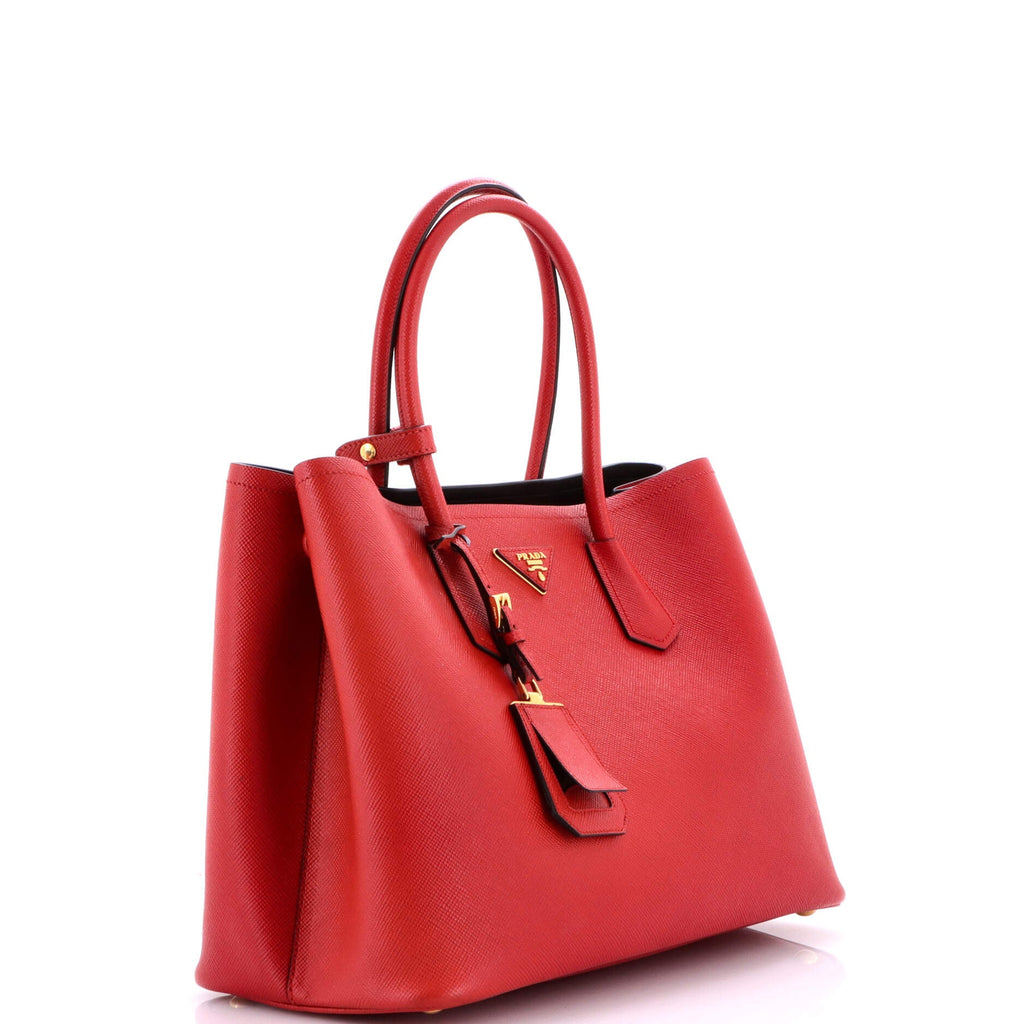 Cuir Double Tote Saffiano Leather Medium