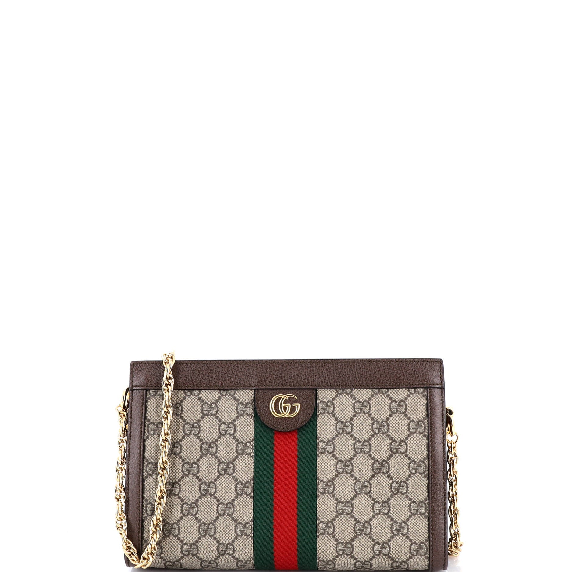 Ophidia Chain Shoulder Bag GG Coated Canvas Small