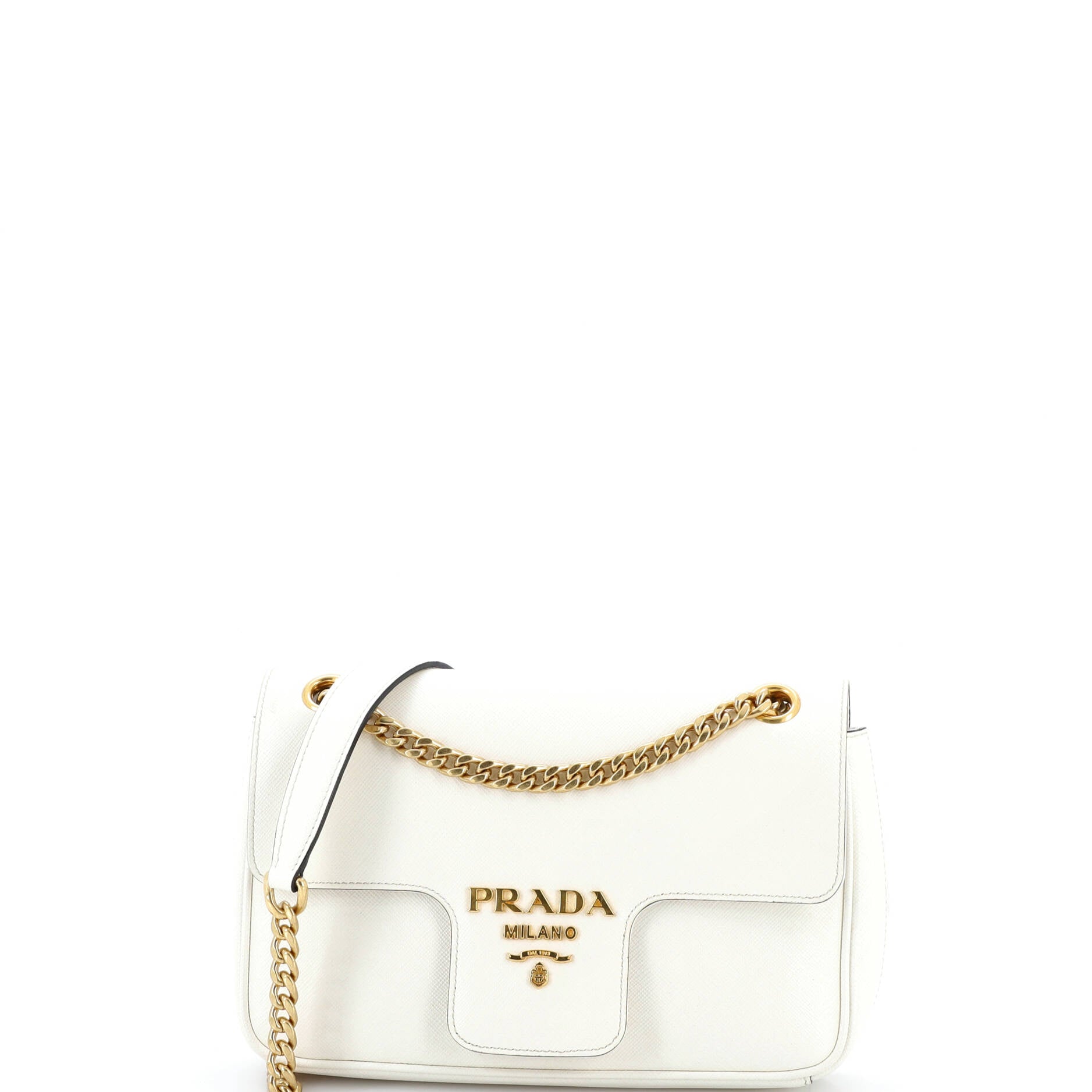 Pattina Flap Shoulder Bag Saffiano Leather Small